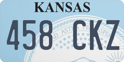KS license plate 458CKZ