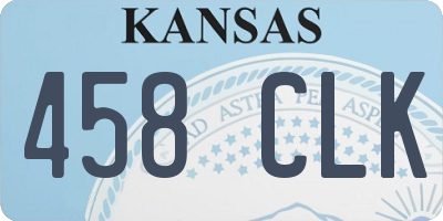 KS license plate 458CLK