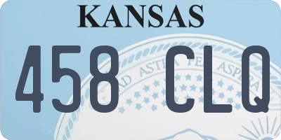KS license plate 458CLQ