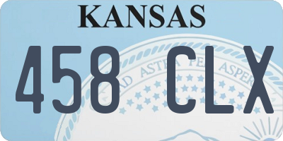 KS license plate 458CLX