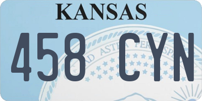 KS license plate 458CYN