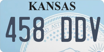KS license plate 458DDV