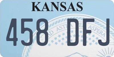 KS license plate 458DFJ