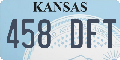 KS license plate 458DFT
