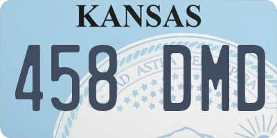 KS license plate 458DMD