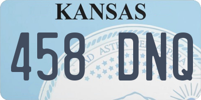 KS license plate 458DNQ