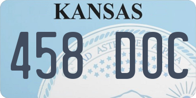 KS license plate 458DOC