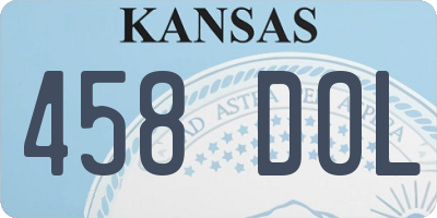 KS license plate 458DOL