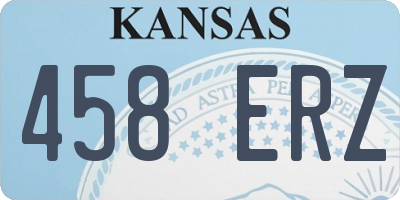 KS license plate 458ERZ