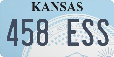 KS license plate 458ESS