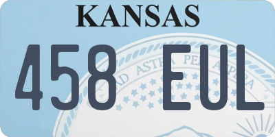 KS license plate 458EUL