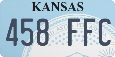 KS license plate 458FFC