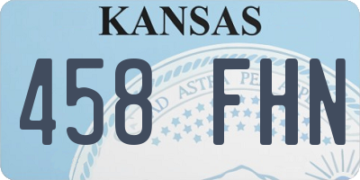 KS license plate 458FHN