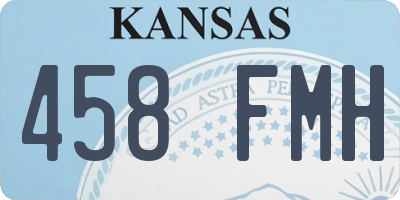 KS license plate 458FMH