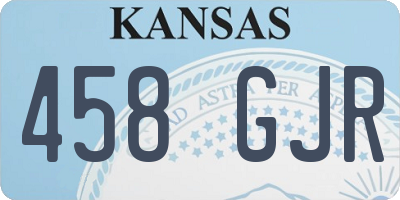 KS license plate 458GJR