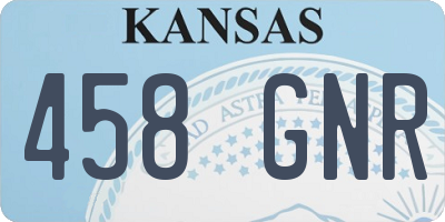 KS license plate 458GNR