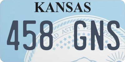 KS license plate 458GNS