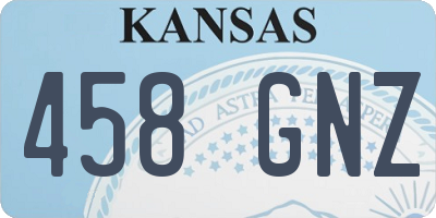 KS license plate 458GNZ