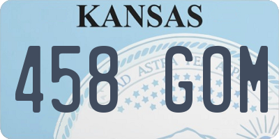 KS license plate 458GOM