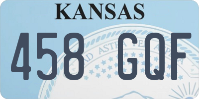 KS license plate 458GQF