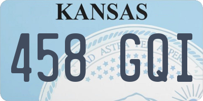 KS license plate 458GQI