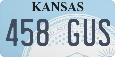 KS license plate 458GUS