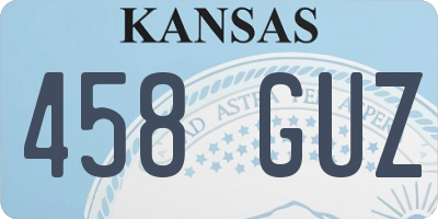 KS license plate 458GUZ