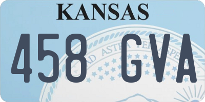 KS license plate 458GVA