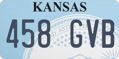 KS license plate 458GVB