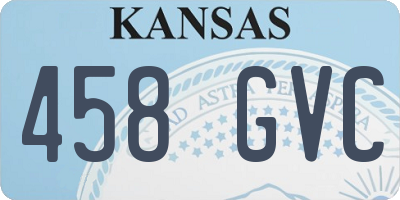 KS license plate 458GVC