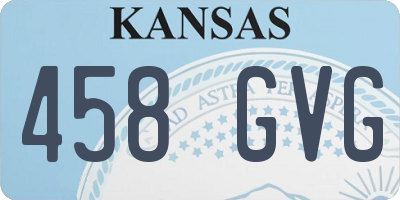 KS license plate 458GVG