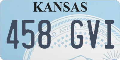 KS license plate 458GVI