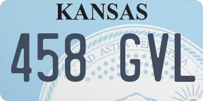 KS license plate 458GVL