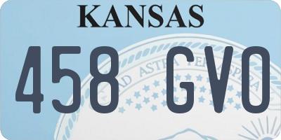KS license plate 458GVO