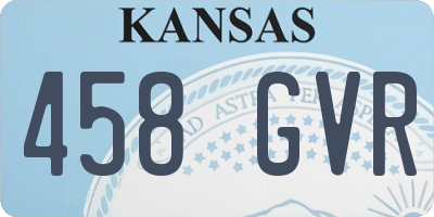 KS license plate 458GVR