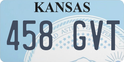 KS license plate 458GVT