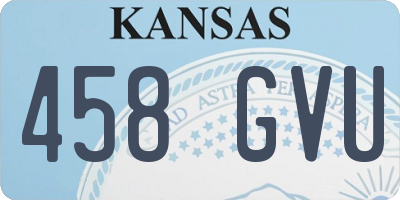 KS license plate 458GVU
