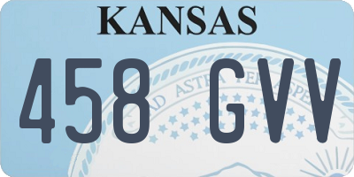 KS license plate 458GVV