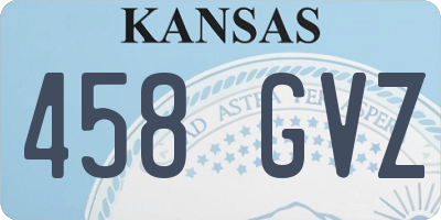 KS license plate 458GVZ