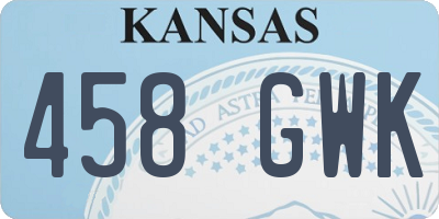 KS license plate 458GWK