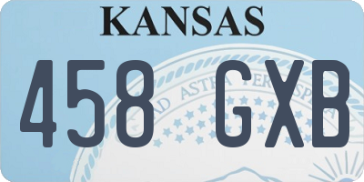 KS license plate 458GXB