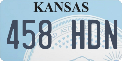 KS license plate 458HDN