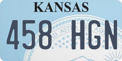 KS license plate 458HGN