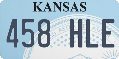 KS license plate 458HLE