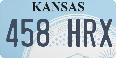 KS license plate 458HRX