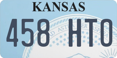 KS license plate 458HTO