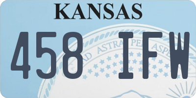KS license plate 458IFW