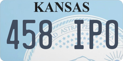 KS license plate 458IPO
