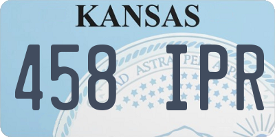 KS license plate 458IPR