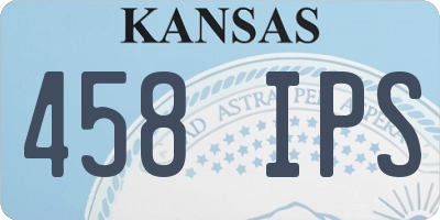 KS license plate 458IPS